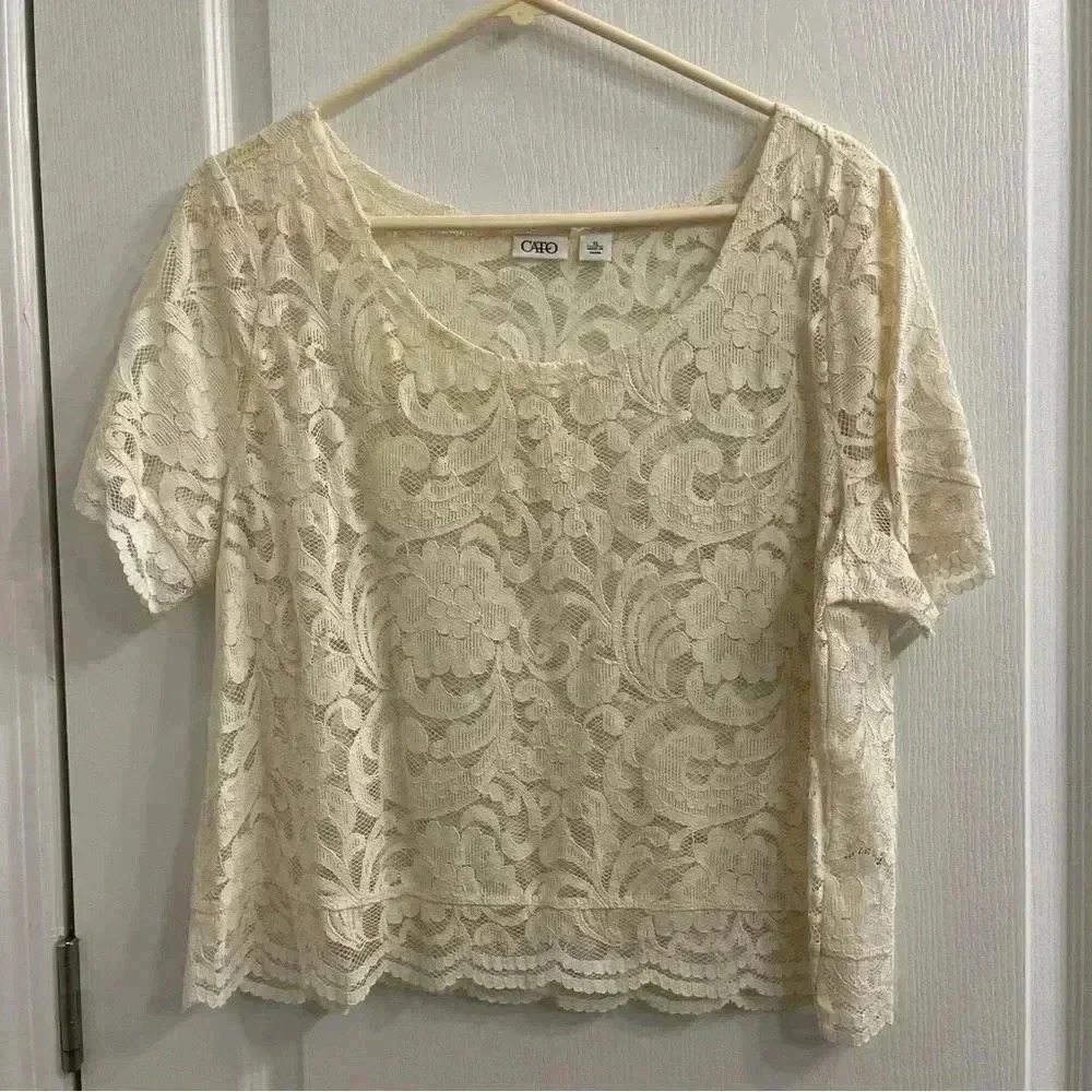Floral Lace/See Thru Blouse